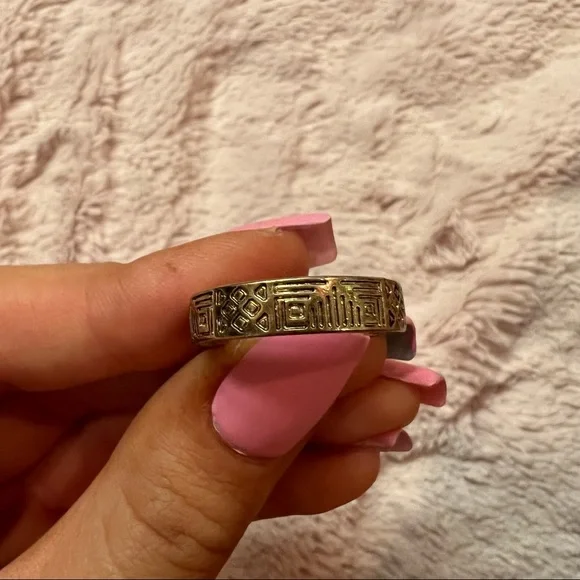 NEW Anthropologie geometric ring gold boho chic size 7/8 womens girls juniors - Picture 3 of 9